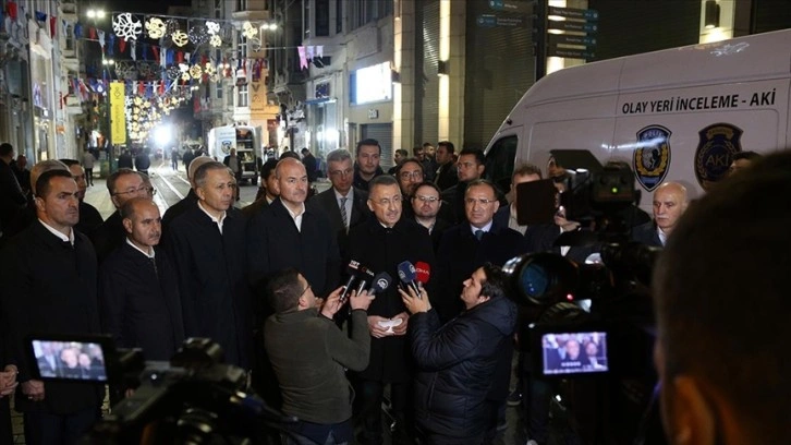 Cumhurbaşkanı Yardımcısı Oktay, İstanbul'daki patlama yerinde incelemelerde bulundu