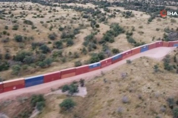 ABD-Meksika sınırına konteynerden duvar örüldü