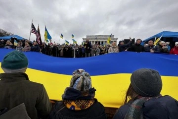 ABD’de yaşayan Ukraynalılardan Rusya karşıtı protesto: 'Putin bir katildir'