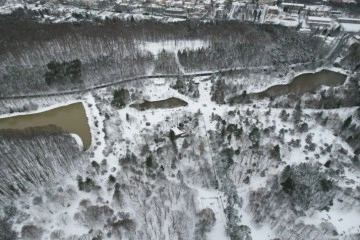 Atatürk Arboretumu'nda kartpostallık kar manzaraları