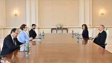 Azerbaycan Cumhurbaşkanı Aliyev, Aile ve Sosyal Hizmetler Bakanı Yanık'ı kabul etti