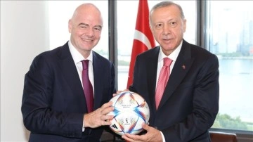 Cumhurbaşkanı Erdoğan, FIFA Başkanı Infantino'yu kabul etti