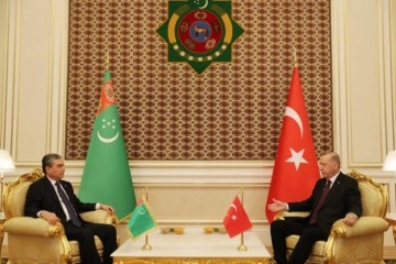 Cumhurbaşkanı Erdoğan, Türkmenistan Devlet Başkanı Berdimuhamedov ile görüştü