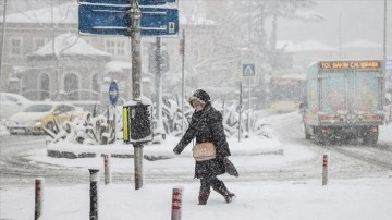 İstanbul'un bazı ilçelerinde yoğun kar yağışı başladı