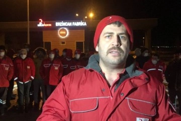 Kızılay İçecek Erzincan Fabrikası işçileri greve başladı