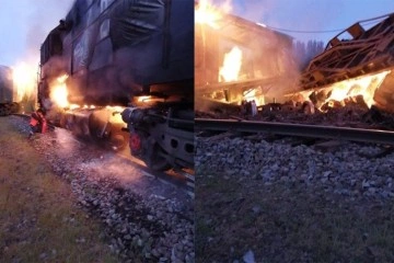 Şili’de marşandiz raydan çıktı, trenin vagonları ateşe verildi